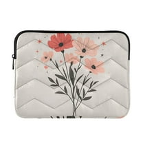 FORMRS 13-13.3 inch Laptop Sleeve Case Soft Carrying Quilted Computer Bag Cover, Pink Flower