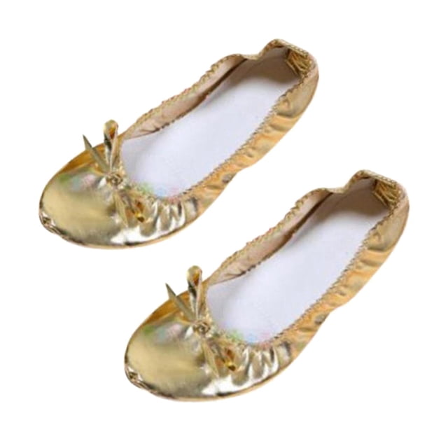 2 pares de Pantuflas de ballet de cuero jinwen Pantuflas de Danza del Vientre