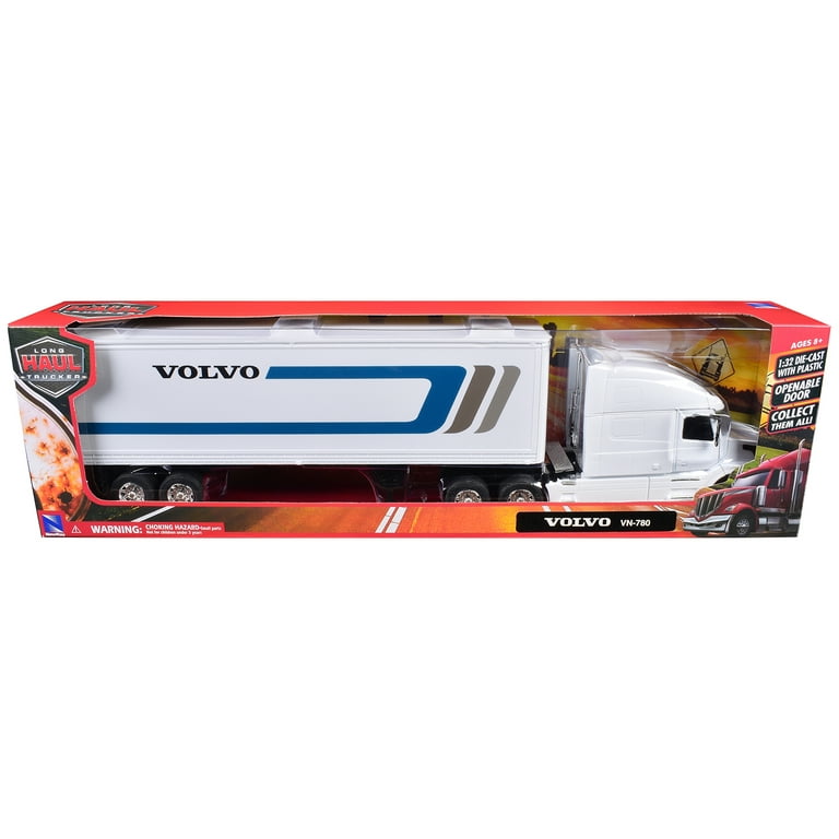 Volvo VN-780 Truck with Dry Van Trailer White 