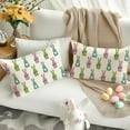 thumbnail image 4 of Easter Pillow Covers 12x20 Inch,Holiday Bunny Rabbits Decor Throw Pillow Covers,Colorful Spring Farmhouse pillowcase for Home Sofa Couch(08-12), 4 of 6