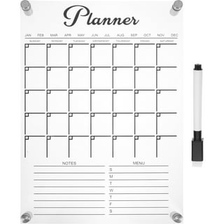 SDJMa Acrylic Dry Erase Calendar Whiteboard with Light Up Stand, Clear  Desktop Monthly Calendar to Do List Planning Boards, Personalized LED Night  Light with 3 Erasable Markers, USB Powered 