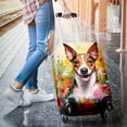 thumbnail image 3 of Welcome Spring Summer Rat Terrier Portrait Flower Blue Sky Travel Luggage Cover Ratty Dog Lover Suitcase Dust Protective Decor - 12001, 3 of 5
