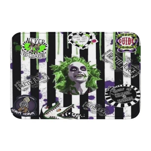 Alfombrilla de baño Beetlejuice, alfombrilla de cocina antideslizante, alfombra de baño, felpudo de entrada para niños, niñas, dormitorio infantil, decoración del hogar, alfombras de interior de 23,6