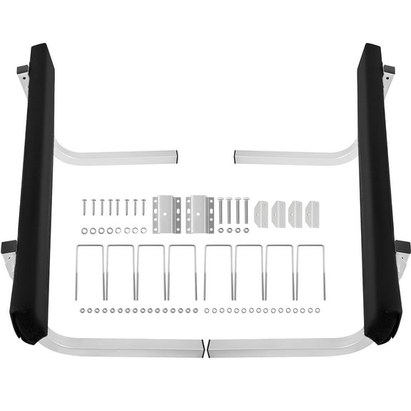 KFFKFF Boat Trailer Guide-Ons, 2 PCS Steel Trailer Guides with Rust-Resistant Finish, Carpet-Padded Boards, Mounting Hardware Included