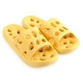 thumbnail image 3 of Spencer Shower Shoes for Women Men, Quick Drying Non Slip Bath Slippers with Drain Holes, Yellow, 6-7 Women/4.5-5 Men, 3 of 10