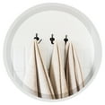 thumbnail image 4 of OVALCREST - London Framed Circle Mirror - Linen White 31 1/8" x 31 1/8", 4 of 7