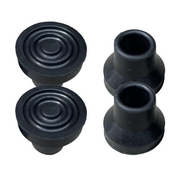 4 Pcs Stick Ferrules Canes Crutch Pads Rubber Heavy Duty Bottom Ends, Anti-skid