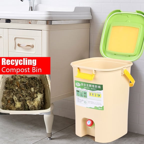 21L Home Kitchen Food Waste Compost Bin Recycle Composter Compost Bin Bucket