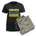 thumbnail image 5 of CafePress - Stand With Ukraine - Women's Short Sleeve Print T-Shirt and Pants Dark Cotton Pajama Set, 5 of 7
