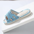 thumbnail image 4 of Toddler Boys Girls Open Toe House Slippers Kids Cotton Lined Slip On Thick Sole Cloud Slide Shoes, 4 of 5