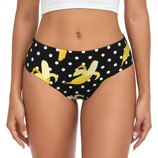 Fotbe Banana Calzones Estampados para Mujer – Ropa Interior de Algodón, Cómoda, Suave y Elástica-Small