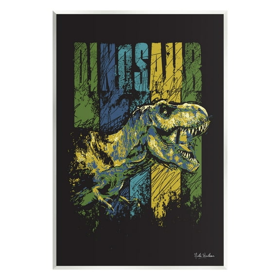 Stupell Industries Dinosaur T-Rex Illustration Animals & Insects Painting Unframed Art Print Wall Art, 10 x 15