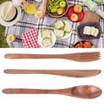 thumbnail image 3 of Kitchen Flatware Sets, Wooden Dinner Utensil Set Wooden Tableware, Kitchen Tableware for Picnic Barbecue, 3 of 8