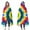 Colorful Rainbow Tie, variant on Wearable Blanket,Colorful Tie Dye Burst Pattern Hooded Wearable Flannel Blanket for Adults & Teens,Winter Poncho Shawl Wrap Cape Cozy Anti-Pill,50"x60"