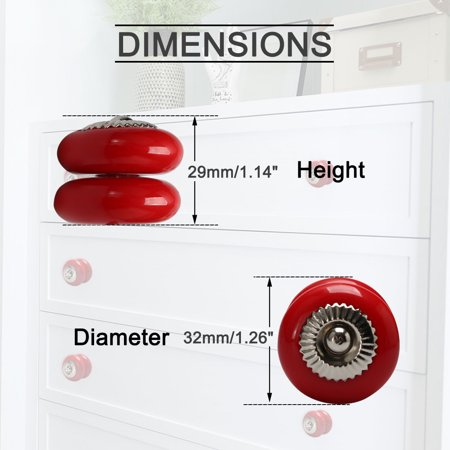 Ceramic Knobs Vintage Round Drawer Pull Handle Cupboard Cabinet