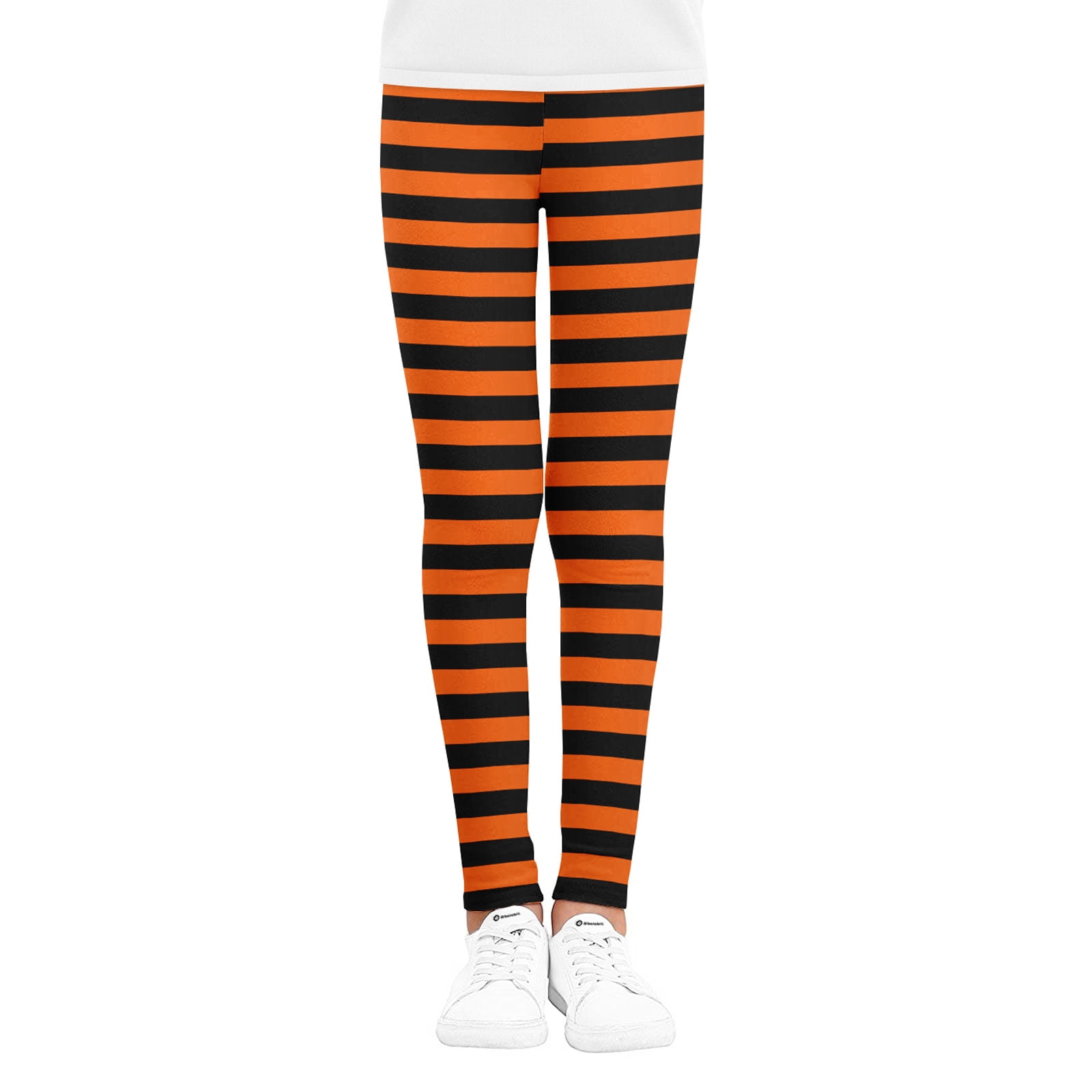 Toddler Baby Girl Halloween Leggings Pumpkin/Skull Bat/Spider Web/Striped/Bandage Elastic Waist Long Pants 