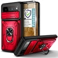 thumbnail image 1 of Nagebee Case for Google Pixel 6 Pro Case with Screen Protector (Soft HD), Heavy-Duty Full-Body Protective [Military-Grade] Camera Cover, Magnetic Car Mount Ring Holder Durable Case (Red), 1 of 5