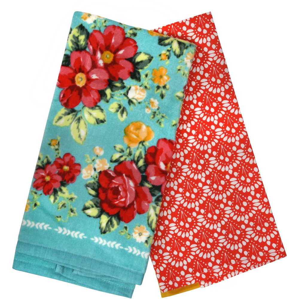 The Pioneer Woman Vintage Floral Kitchen Towel, Set of 2