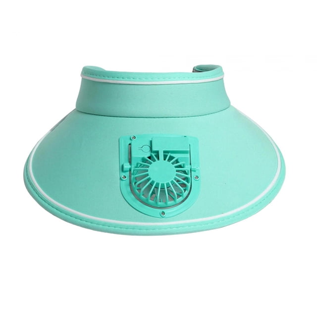 Sombrero de visera con ventilador Ventiladores Sombrero Protección solar Recargable Visera de sol Sombrero de ventilador Sombrero de ventilador de Azul