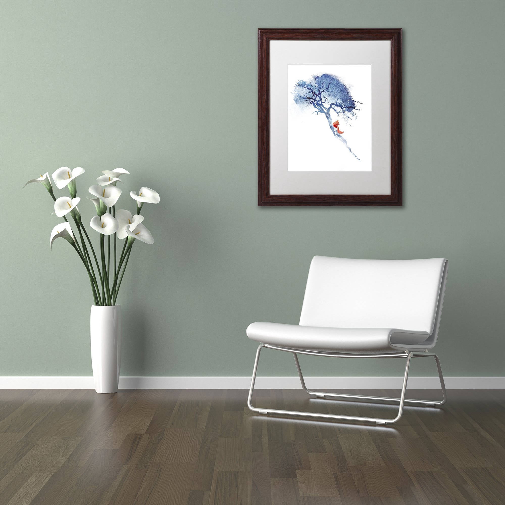 Trademark Fine Art 'There's No Way Back' Canvas Art by Robert Farkas, White Matte, Wood Frame