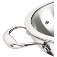 TriPly Stainless Steel Cookware Deep Fry Pan 1.5 LTR with Glass Lid