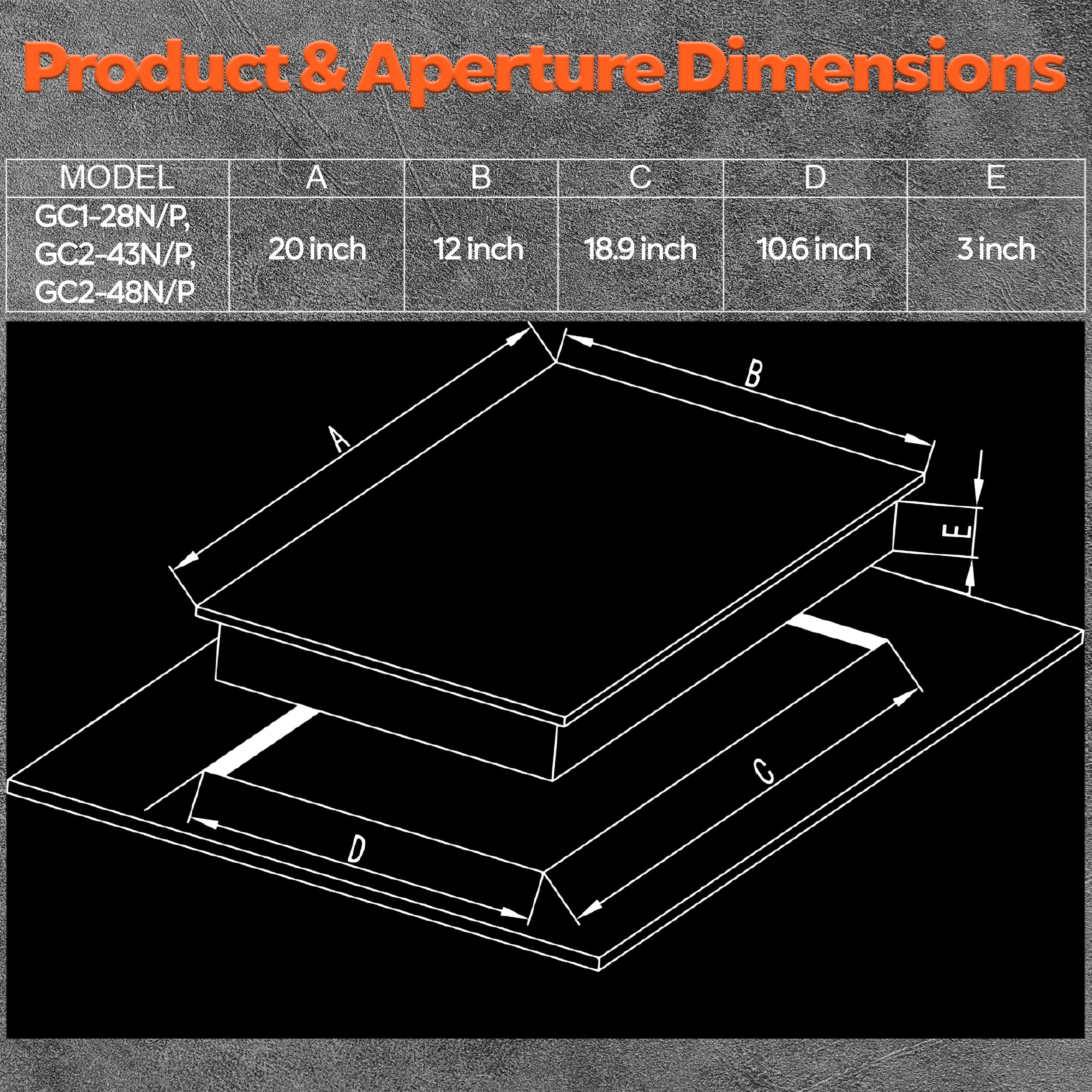 Ramblewood GC1-28N (Natural Gas) single burner gas cooktop