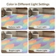 thumbnail image 7 of ODIKA 4'x6' Pastel Rainbow Tufted Washable Area Rug Abstract Design With Playful Curves And Swirls Ornamental Stain Resistant, Low Pile, Easy Care for Dorm Room, Small Living, 7 of 7