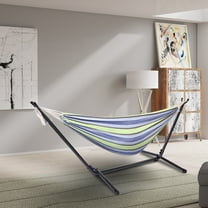 Ktaxon Double Hammock With Space Saving Steel Stand Includes Portable Carrying Case Multi-color