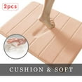 thumbnail image 2 of DEELLEEO 2PCS Bath Mat Coral Velvet Super Non-Slip Rapid Water Absorption Soft and Comfortable Easier to Dry Machine Wash Bathroom Mat, Khaki ,20"X31", 2 of 7