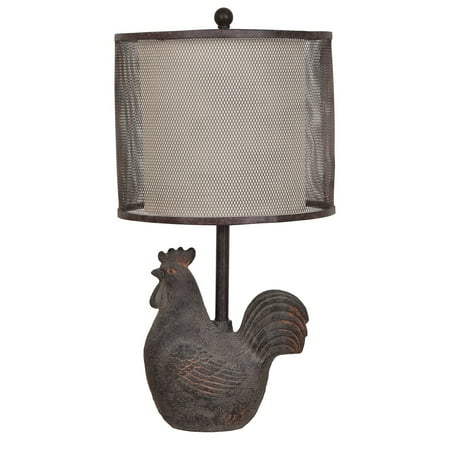 Rust Wall Lamp - Rooster 23.5-Inch Table Lamp, Rust