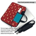 thumbnail image 2 of Lsque Reindeer Faces Festive Red Pattern Laptop Bag – Portable & Slim Single-Shoulder Computer Case with Adjustable Strap, Protective, Lightweight for 13”/14”/15.6” Laptops, 2 of 8