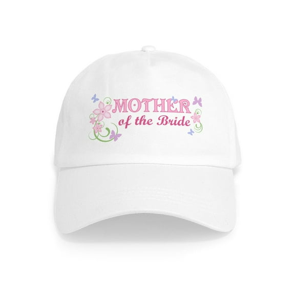 CafePress - Mother Of The Bride [F/B] Cap - Adjustable 100% Brushed Unisex Casual Cotton Baseball Cap, Beige, 1