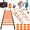Orange, variant on Agility Ladder Speed Training Set – 20FT Ladder with 12 Cones, 4 Hurdles, Jump Rope & Running Parachute | Complete Fitness Kit for Soccer, Football, Kids & Adult Footwork Drills