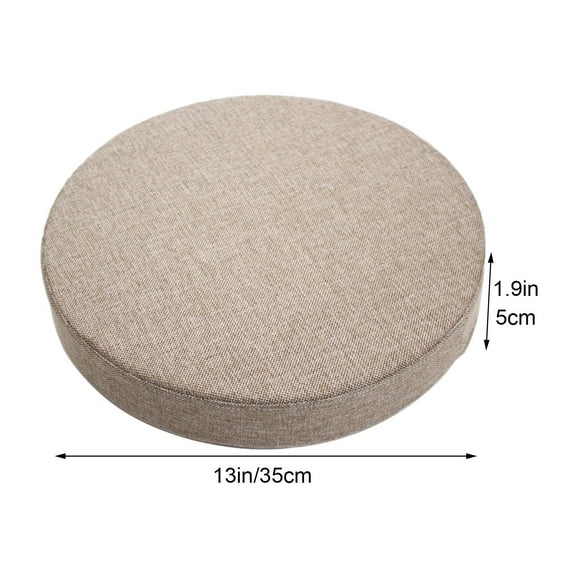 WITYUKE Round Outdoor Patio Chair Cushion, Garden Furniture Pad, Waterproof Seat Cover, 35x5cm Linen Fabric Light Density Foam, for Patio Garden Sofa Chair, Comfortable Cushion