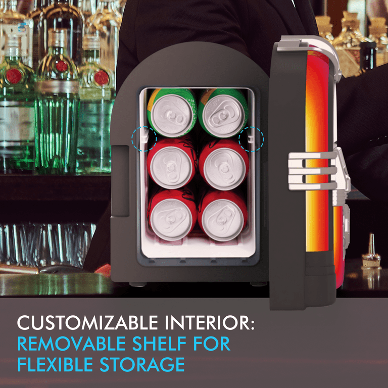 Proscan 6-Can/4-Liter Jukebox Mini Fridge with Bluetooth Speaker