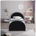 thumbnail image 6 of Meridian Furniture Brody Black Velvet Twin Bed, 6 of 7