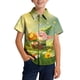 thumbnail image 2 of Blusa y camisa de manga corta con cuello vuelto, moderna e informal, con estampado del Día de San Patricio, con bolsillo, para uniforme escolar, para niños y niñas de 2 a 15 años., 2 of 7