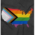 thumbnail image 2 of Progress Gay Pride Flag USA Outline Women's T Shirt Ladies Tee Brisco Brands X, 2 of 5