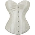 thumbnail image 1 of Women's Bustier Corset Top Sexy Lingerie Sets Black Satin Waist Cincher, 1 of 4