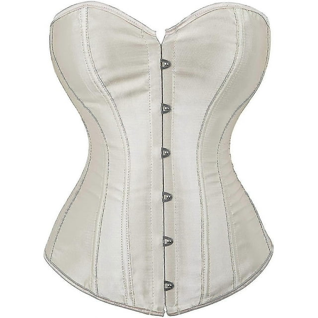 Women's Bustier Corset Top Sexy Lingerie Sets Black Satin Waist Cincher