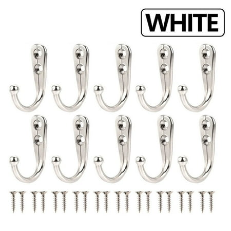 

FANSU 10X Hooks Wall Hanger Stainless Alloy Coat Hat Clothes Robe Holder Rack Hook