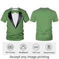 thumbnail image 3 of QTAGTESS Tuxedo T-Shirt Peacock Print Shirt Fake Suit with Bowtie Tee, 3 of 7