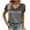 Gray, variant on Wyobmus Womens Summer Tops Trendy Puff Short Sleeve Tshirts Business Casual V Neck Blouses Summer Clothes Navy