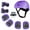 Purple, variant on Kids Bike Helmet Set Skateboard Knee Pads, Helmet Pad Set Protective Gear Set Adjustable for Girls Kids 3-10yrs Helmet Elbow Pads Wrist Guards for Sport Cycling Bike Roller Skating Scooter