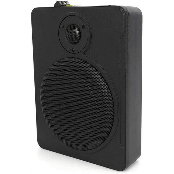 MONIPA 600W Power 8" Powered Car Subwoofer Enclosure Car Under-Seat Low Profile Active Subwoofer Amplifier Bass Slim Speaker with Wire Kits