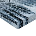 thumbnail image 2 of Ambesonne Winter Fitted Sheet, Snow Covered Forest, King Size, Black White Slate Blue, 2 of 3