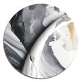 thumbnail image 2 of Designart "Textured Marble Painting IV" Abstract Marble Metal Round Art Print, 2 of 5