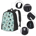 thumbnail image 2 of Balery Winter Skiing Penguin Mochila para hombre y mujer - Tela Oxford 600D resistente - Gran capacidad, resistente al agua, ideal para la escuela, viajes y senderismo, 2 of 6
