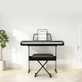 thumbnail image 7 of Dragonpad USA Piano Keyboard 61-Key Electric Piano with Microphone & Stand, Black, 7 of 7