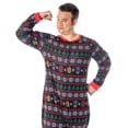 thumbnail image 4 of Marvel Adult Superhero Trio Ugly Sweater Print One Piece Pajama Union Suit Spiderman Iron Man Captain America, 4 of 7